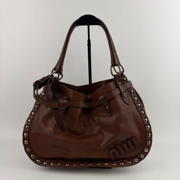 Miu Miu Tote Brown Leather Vintage - Picture 3 of 16